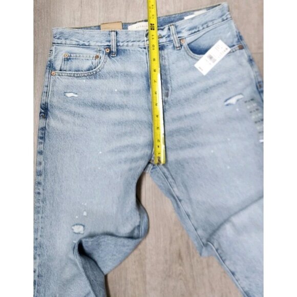 Pacsun Jeans Mid Rise Straight Leg 31x32  NWT Distressed Light Wash Denim Relax - Picture 8 of 11